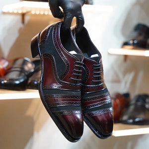 Men's Burgundy Cap Toe Oxfords in just €178.99