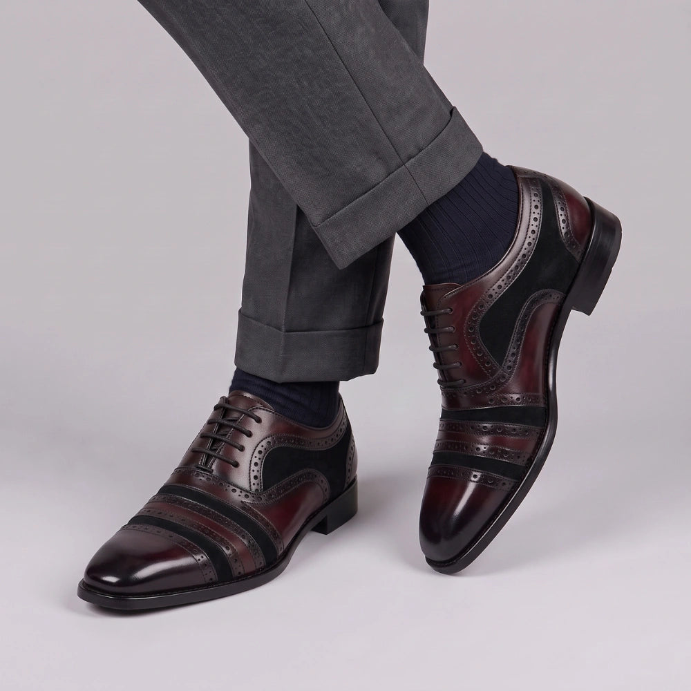 Men's Burgundy Cap Toe Oxfords in just €178.99