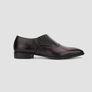 Men's Burgundy Leather Loafers