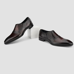 Men's Burgundy Leather Loafers