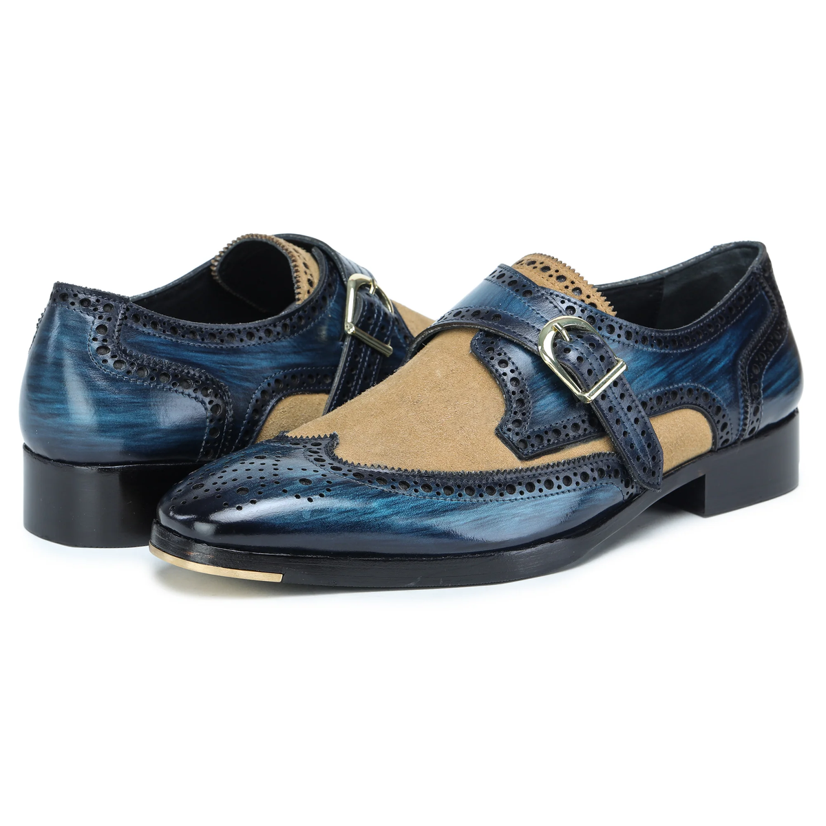 Single Monk Strap - Navy Blue in just €190.99