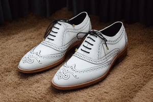 Wingtip Brogue Oxford- White in just €190.99
