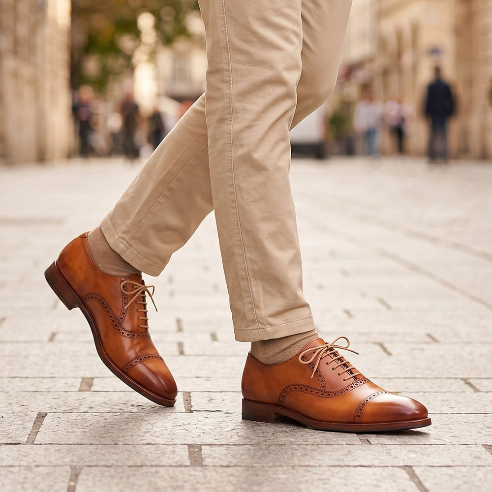 Classic Captoe Oxford - Tan