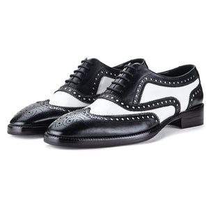 Spectator Wingtip Oxford - Black & White in just £190.99