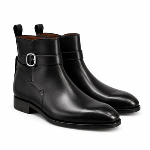 Sterling Black Leather Jodhpur Buckle Boot