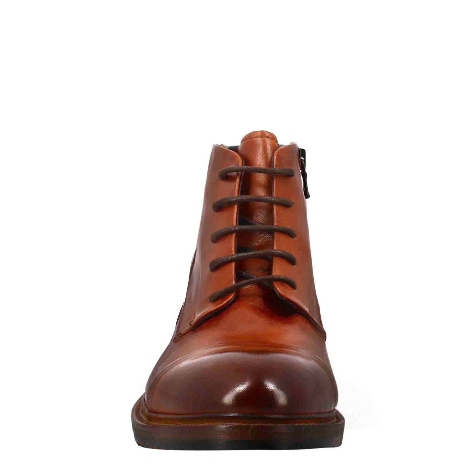 Mittelgroßer Amphibienstiefel für Herren aus hellbraunem gewaschenem Leder