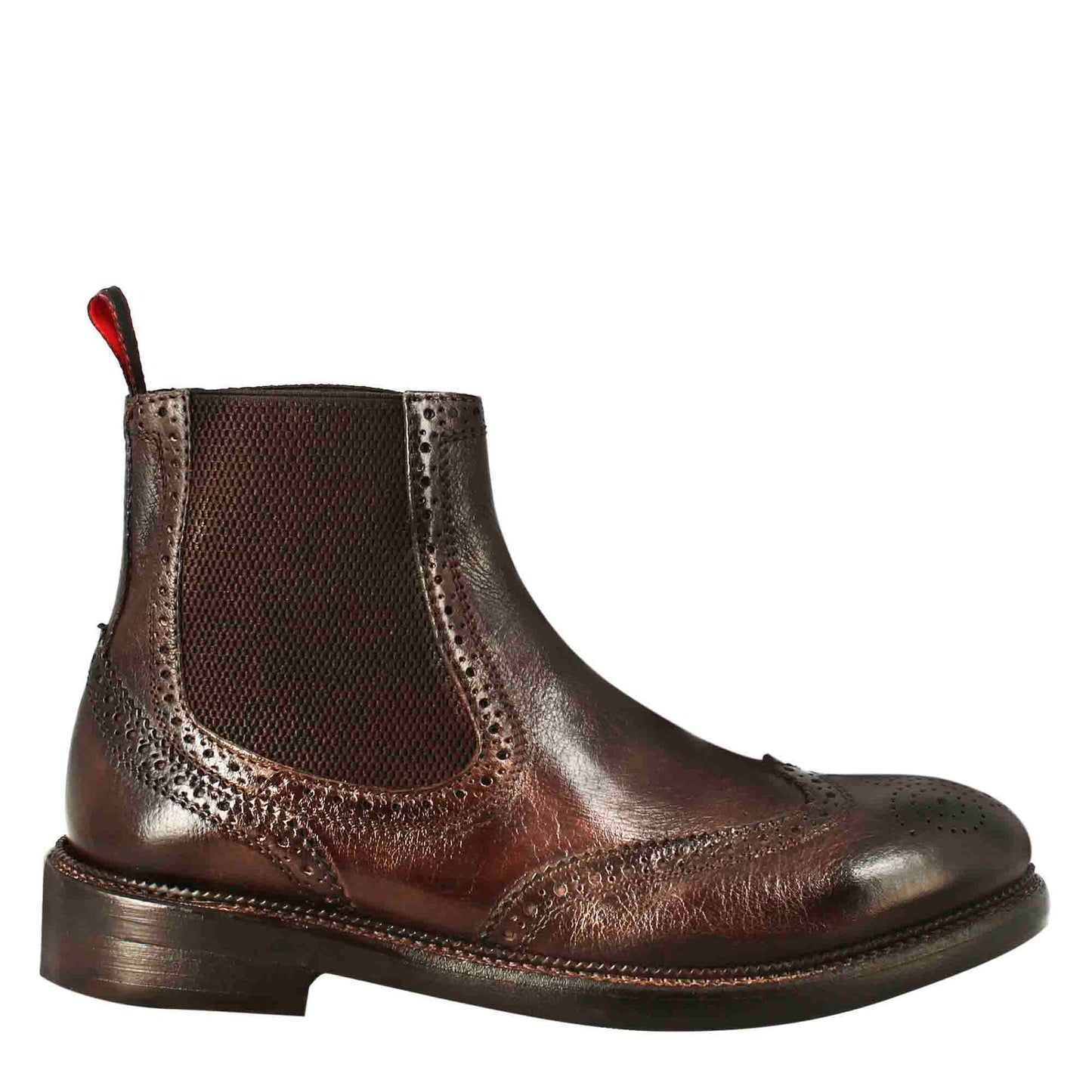 Candy ankle boot for men in bronze-coloured washed leather