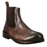 Candy ankle boot for men in bronze-coloured washed leather