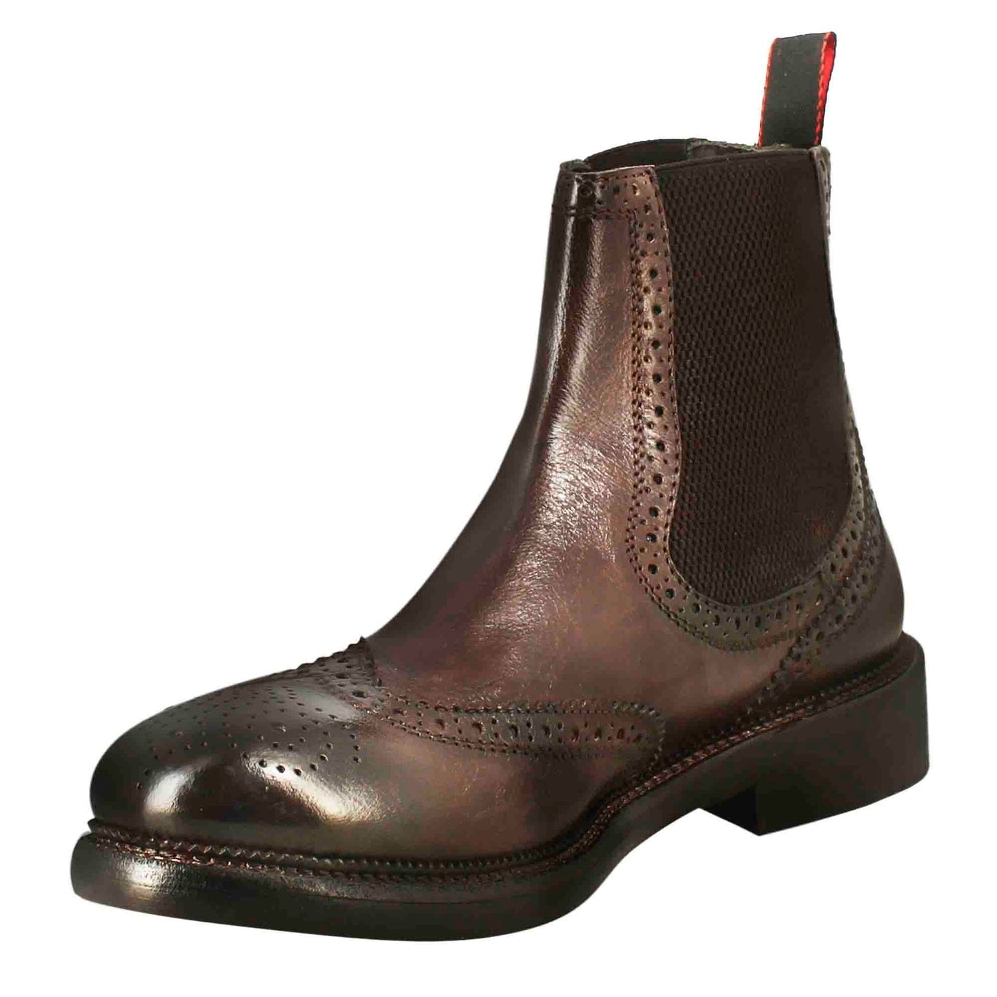 Candy ankle boot for men in bronze-coloured washed leather