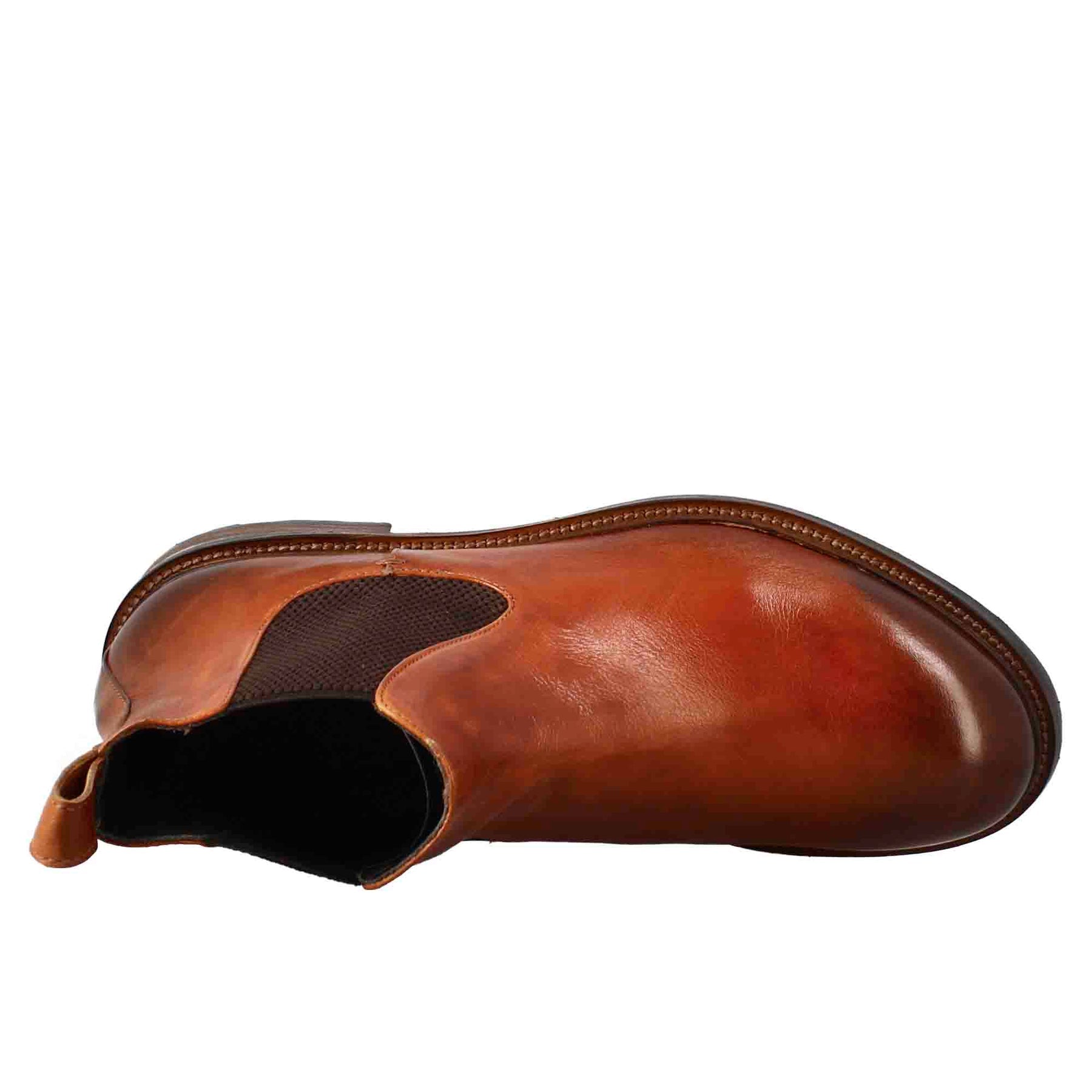 Chelsea-Taucherstiefel für Herren aus hellbraunem gewaschenem Leder