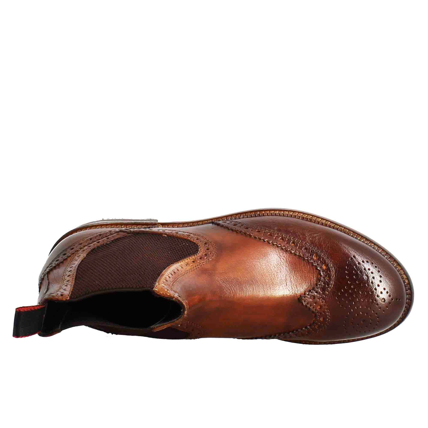 Candy Chelsea Boot für Herren aus gewaschenem Leder, Farbe Dunkelbraun