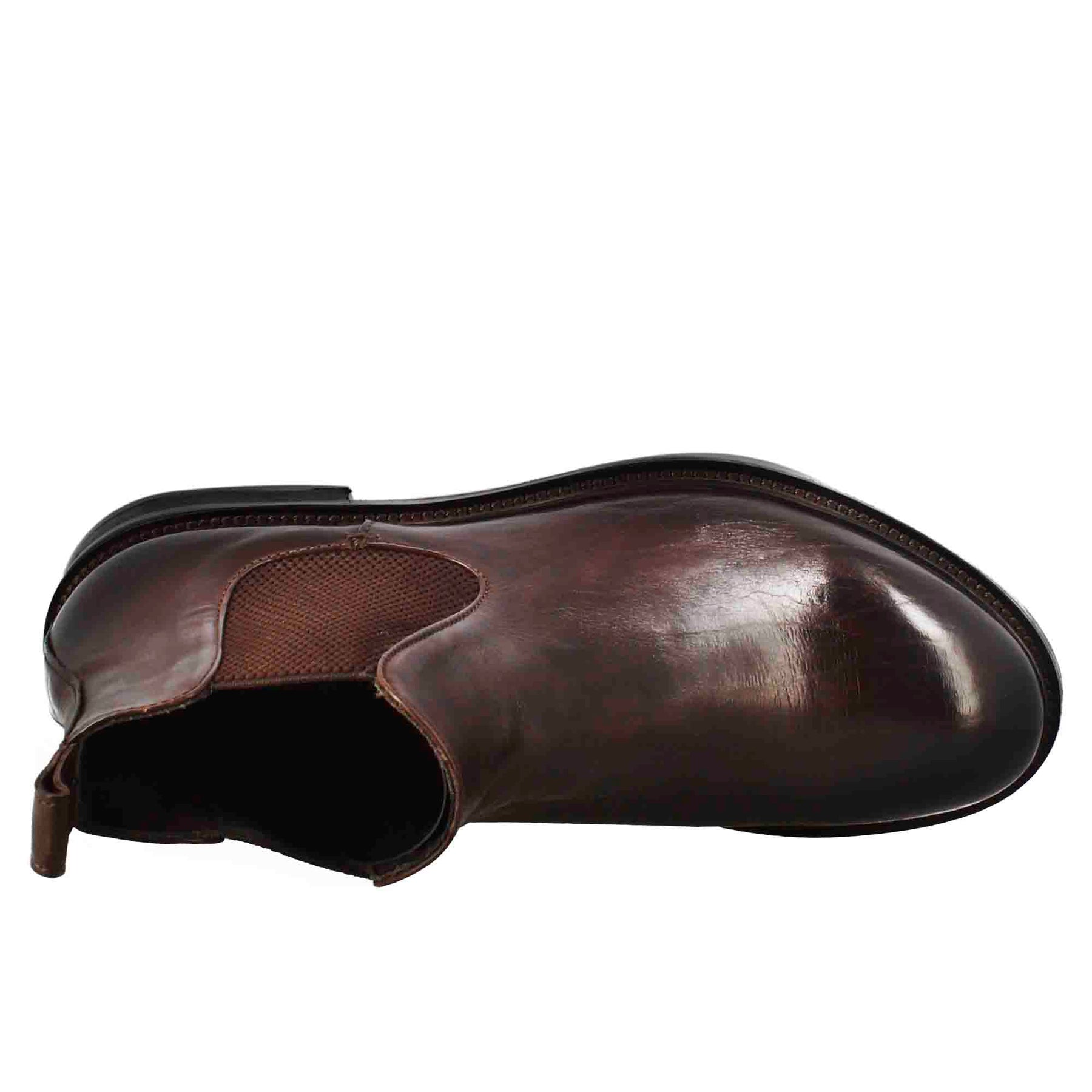 Chelsea Diver-Stiefel für Herren aus dunkelbraunem gewaschenem Leder