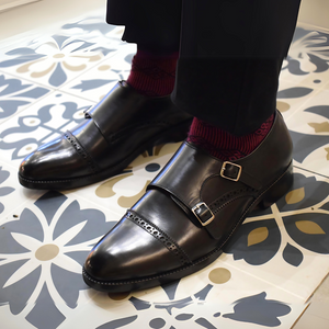 Captoe Double Monk Strap - Black