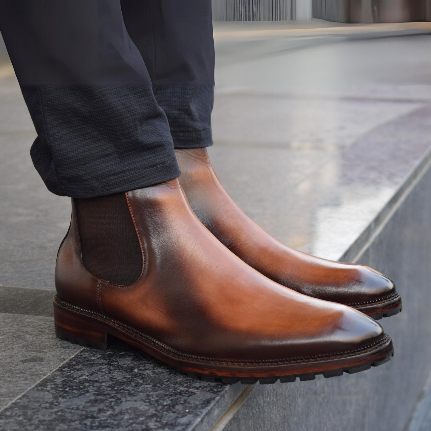 Mens Chelsea Boots- Brown