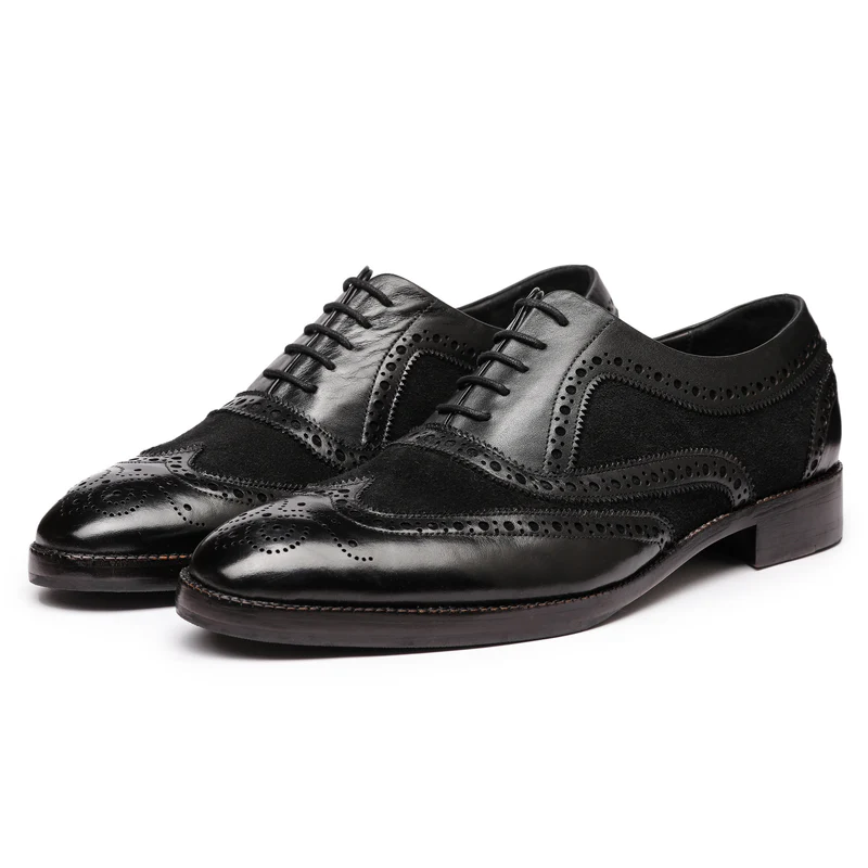 Wingtip Brogue Oxford- Black Suede in just €184.99