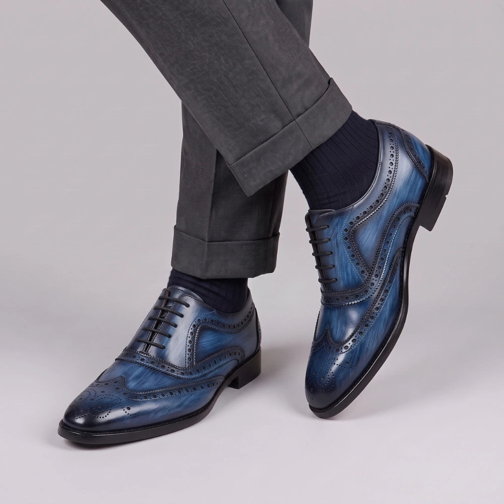 Wingtip Brogue Oxford- Navy in just €184.99