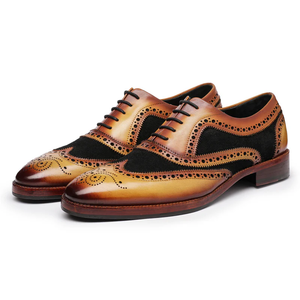 Wingtip Brogue Oxford- Tan Black Suede in just €184.99