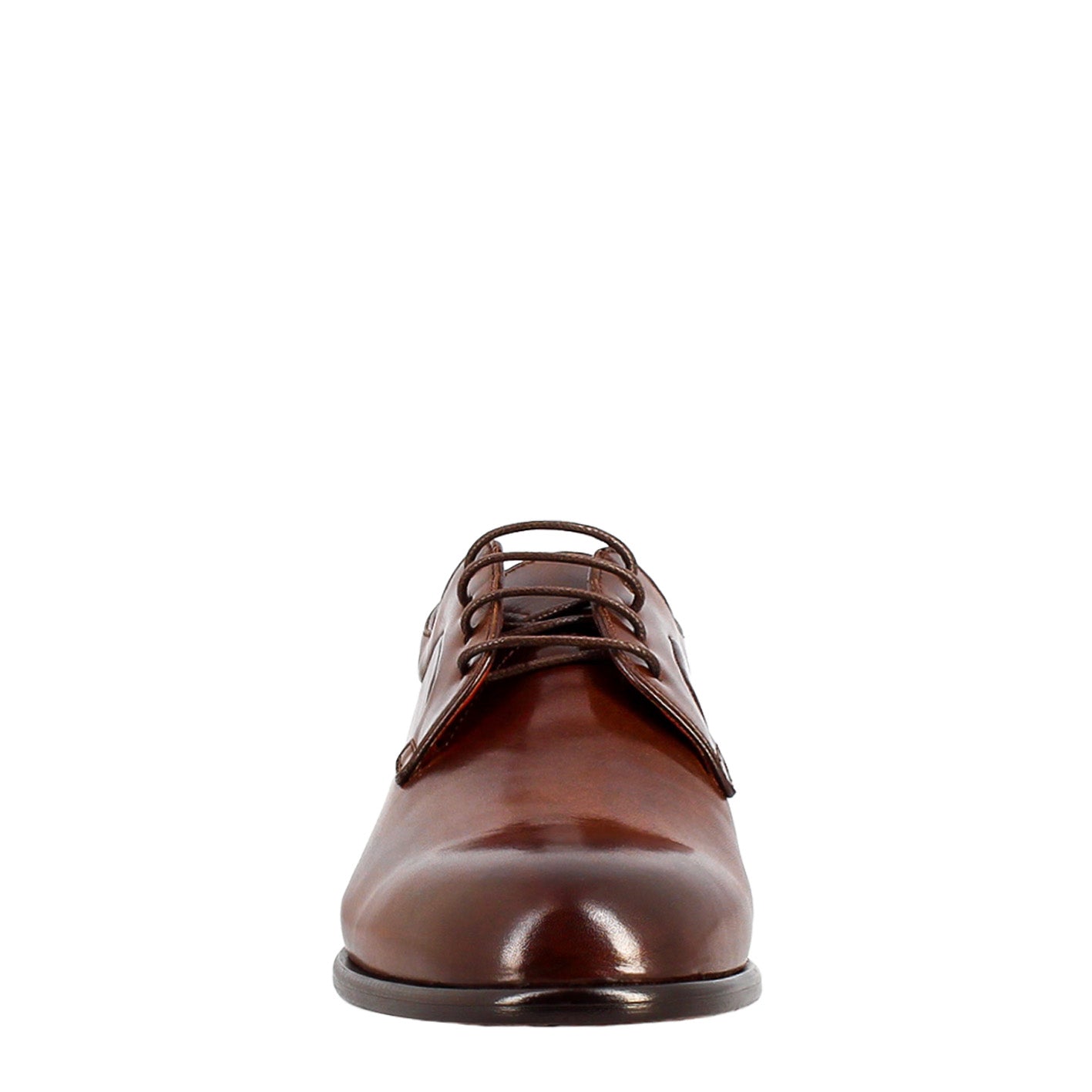 Elegant dark brown derby for men in smooth leather