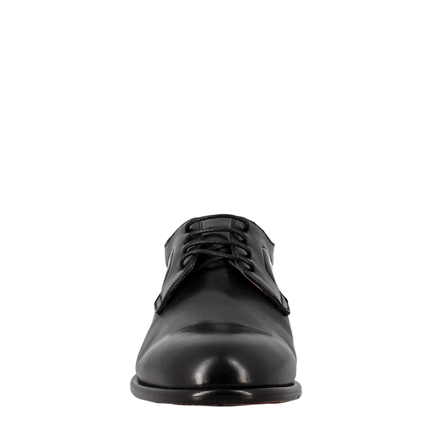 Elegant black derby for men in smooth leather