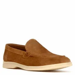 Mocassin décontracté pour homme en daim marron clair