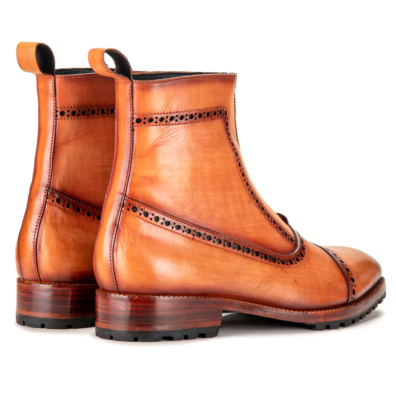 Stiefel mit Reißverschluss - Hellbraun