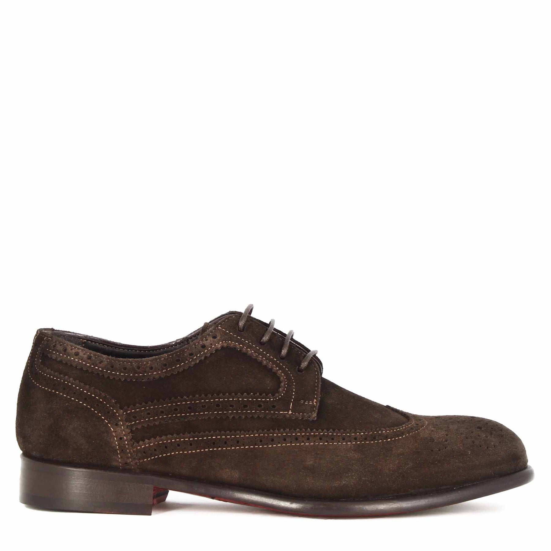 Elegant men's Deby in dark brown suede
