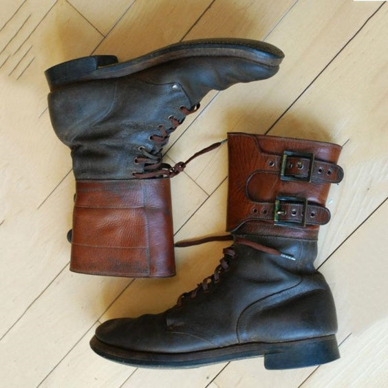 Handmade Men's Genuine Leather Army Boots