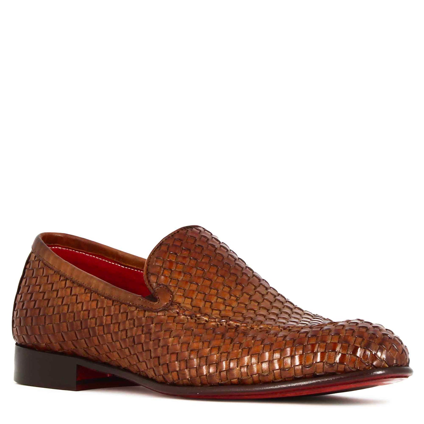 Mocassin classique pour homme en cuir tresse marron clair Elite Solez