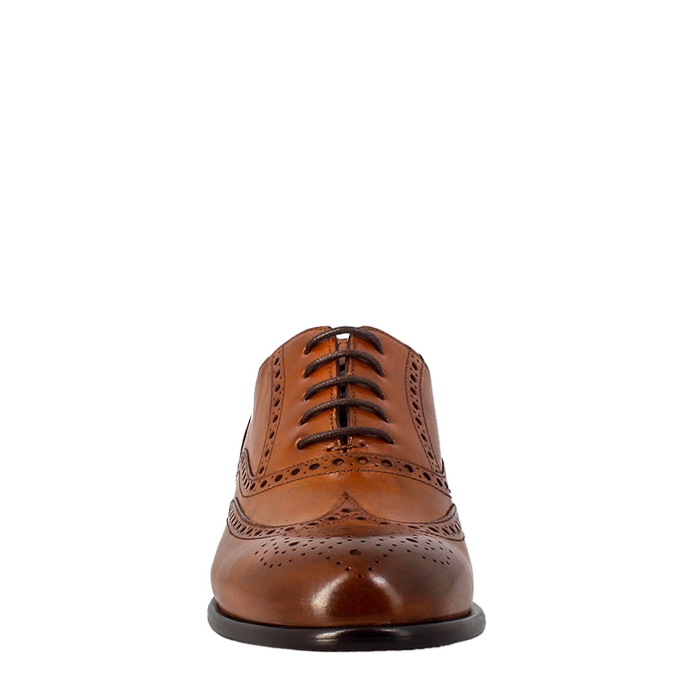 Eleganter Oxford-Brogue aus braunem Leder für Herren