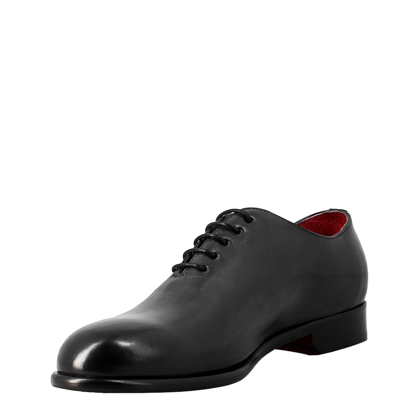 Men's elegant blue wholecut oxford in leather and red lining