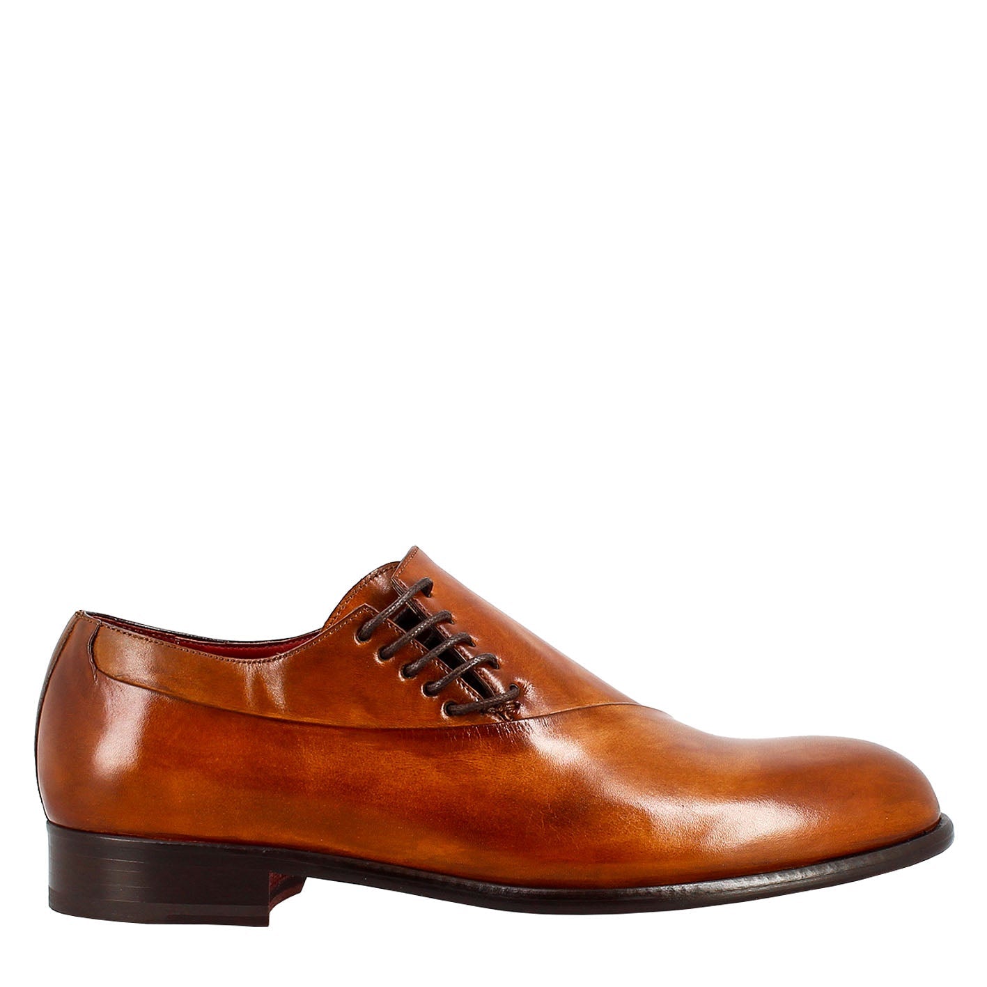 Elegante Oxford-Schuhe für Herren aus siennabraunem Leder