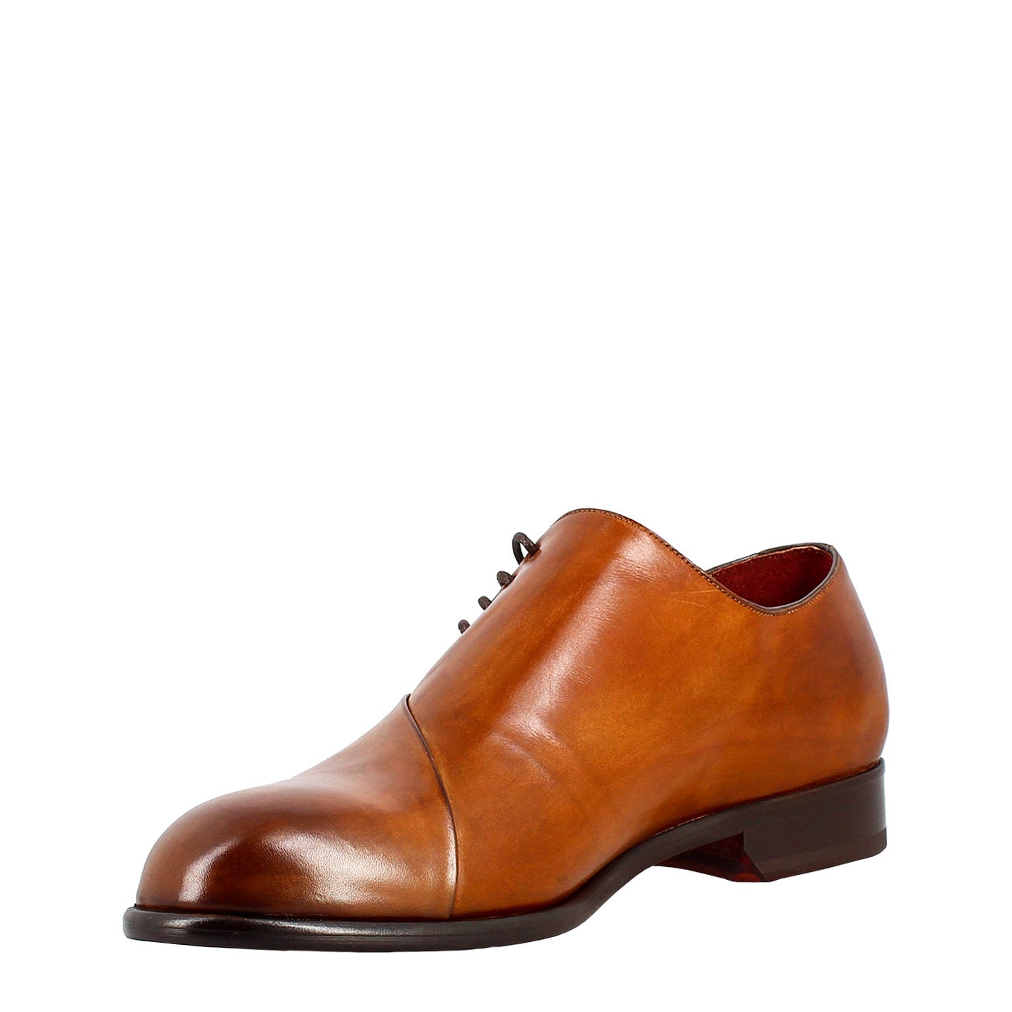 Elegante Oxford-Schuhe für Herren aus siennabraunem Leder