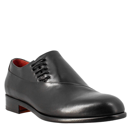 Men's elegant black leather oxford