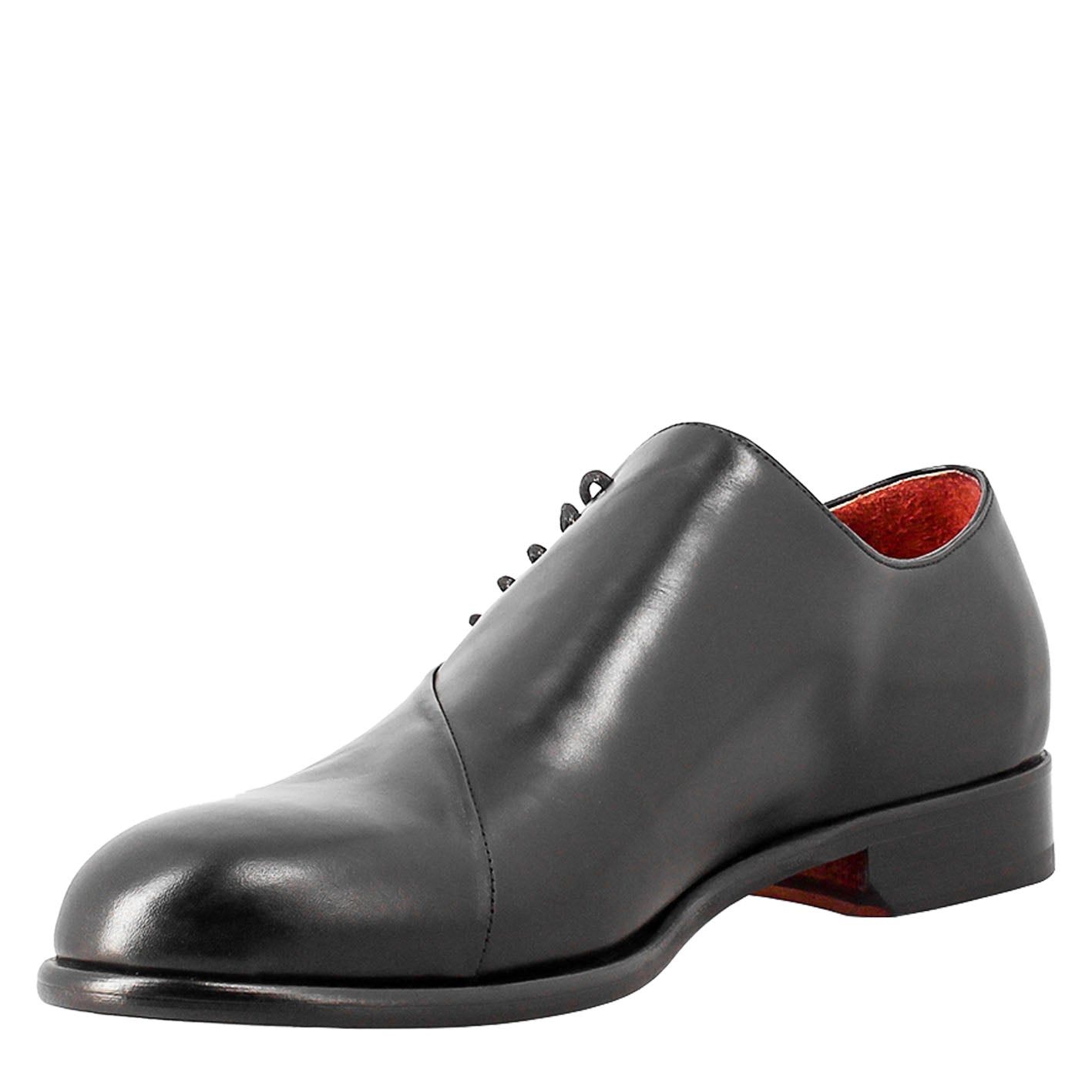 Men's elegant black leather oxford