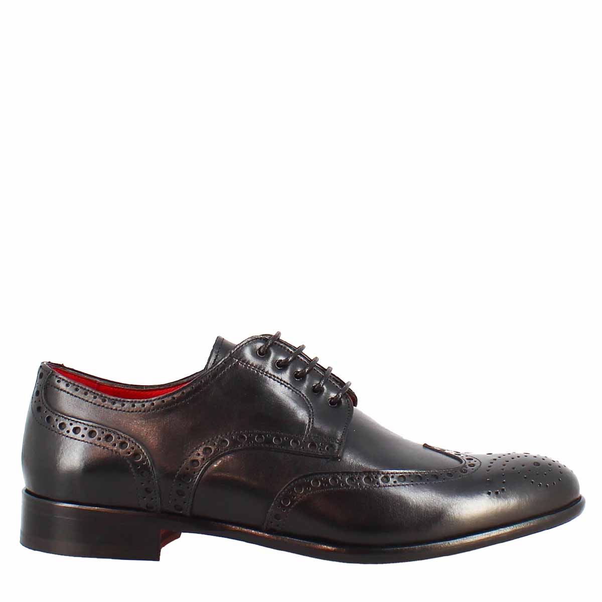 Handmade brogues shoes for men in black leather