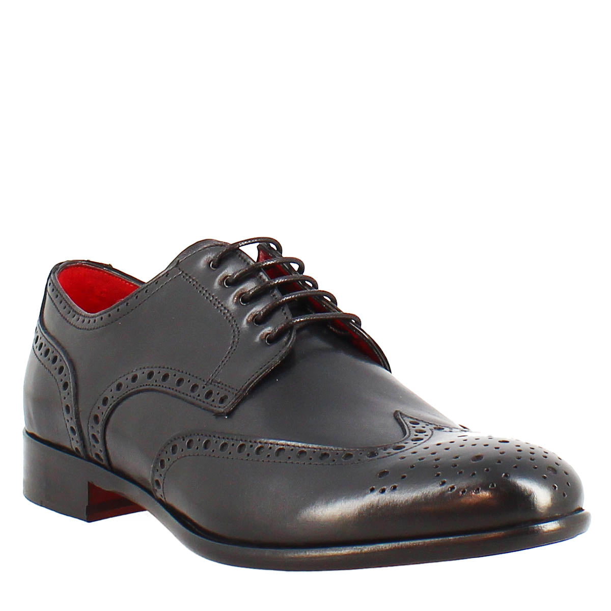 Handmade brogues shoes for men in black leather