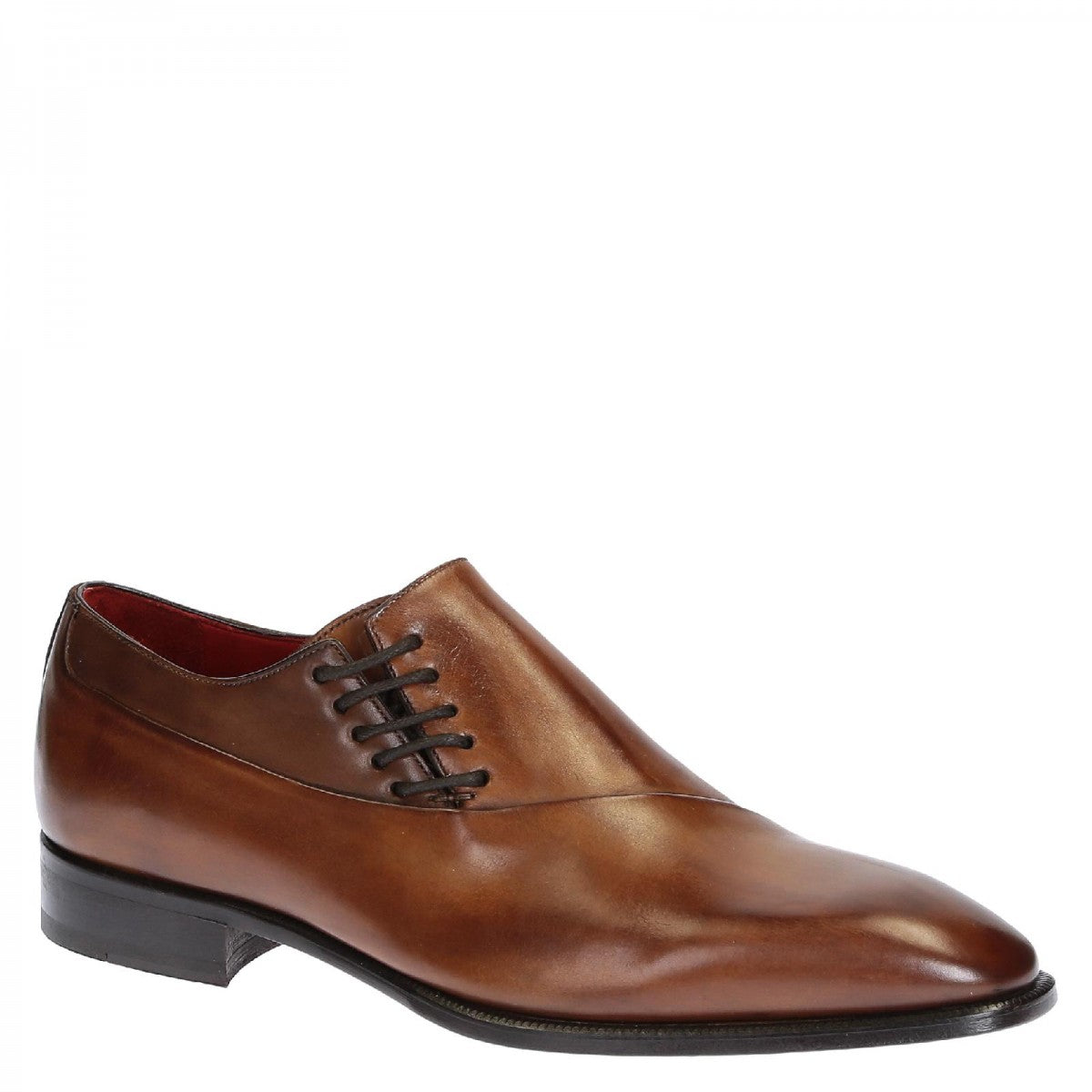 Light brown leather dress shoes for men