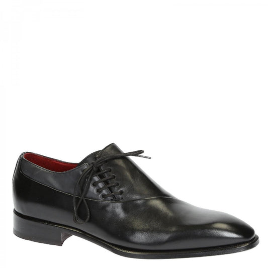 Chaussures richelieu élégantes pour hommes en cuir noir