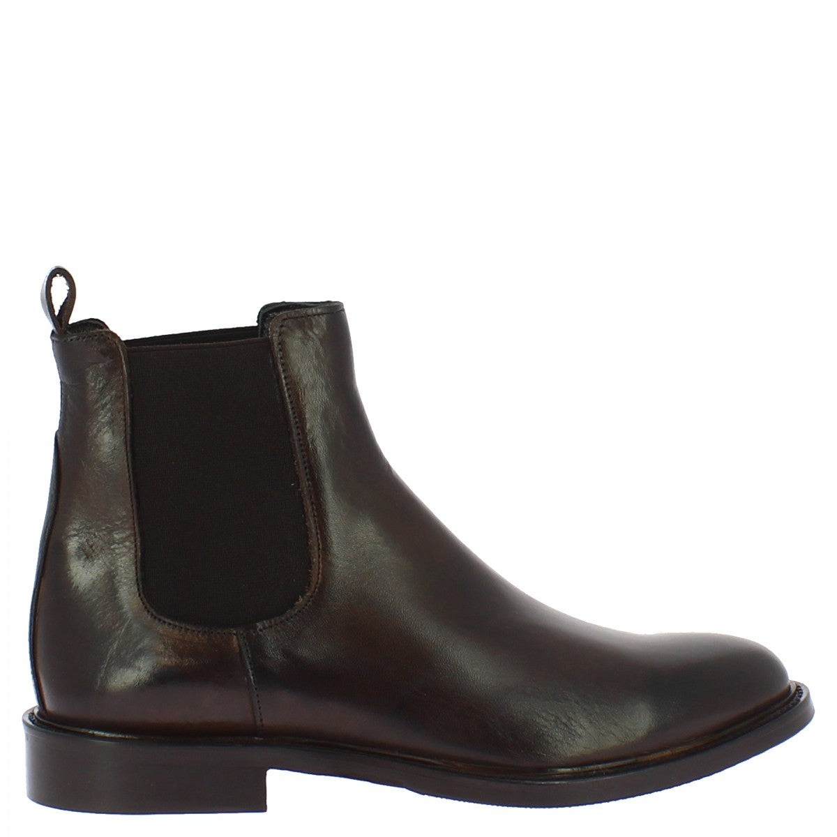 Classic men's handmade ankle boots in brown leather