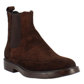 Chelsea Boot aus braunem Wildleder mit Gummisohle
